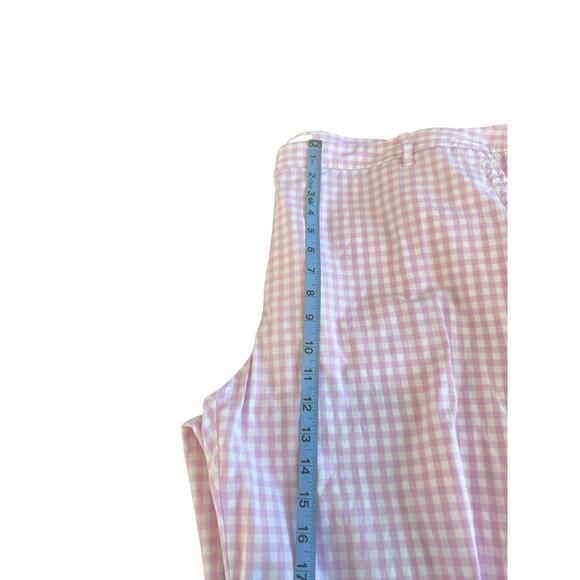 Talbots Plus Relaxed Chino Pants Purple‎ Gingham Casual Straight Leg Size 20W - Picture 10 of 12
